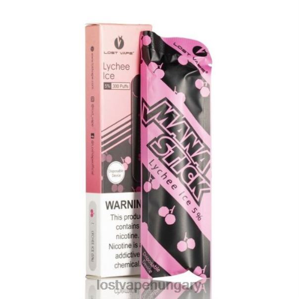Lost Vape Mana bot eldobható | 300 fújás | 1,2 ml licsi jég 5% 42N4D522 - Lost Vape Flavors Magyarország