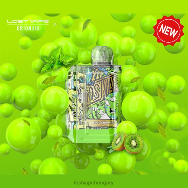 Lost Vape Orion bár eldobható | 7500 puff | 18 ml | 50 mg arany kivi menta 42N4D89 - Lost Vape Pods Near Me