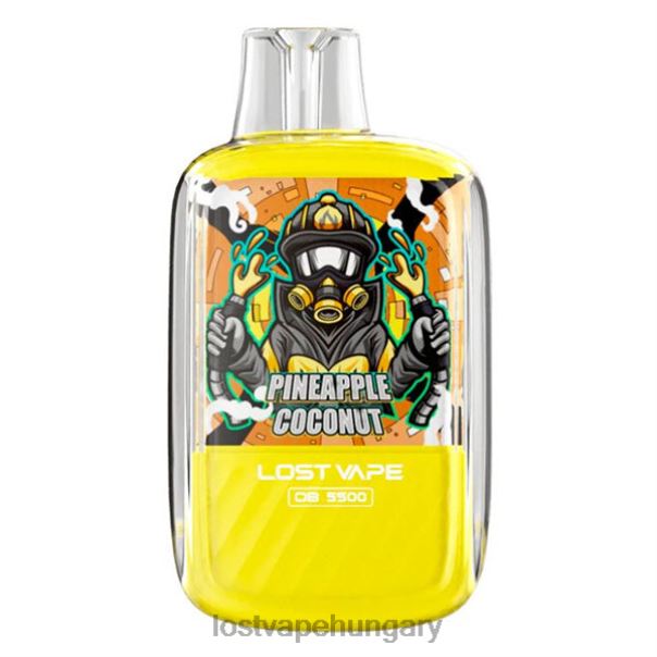 Lost Vape Orion ob5500 5500 puff 14ml 50mg eldobható ananász kókusz 42N4D104 - Lost Vape Review Magyarország