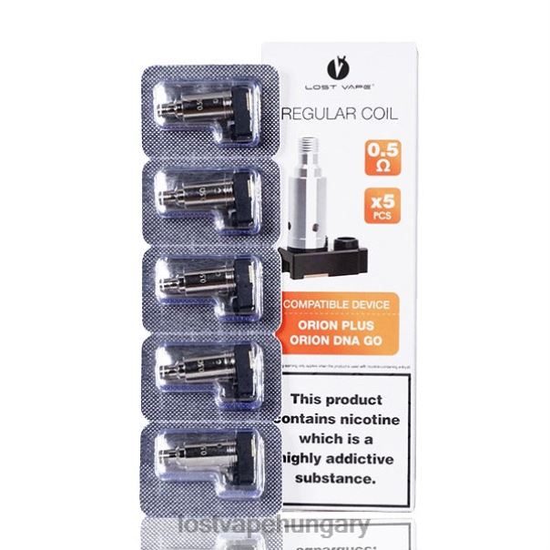 Lost Vape Orion plusz DNS helyettesítő tekercsek (5 db) 0,5 ohm 42N4D326 - Lost Vape Price