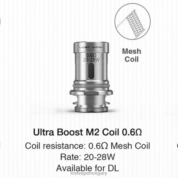 Lost Vape Ultra erősítő tekercsek (5 db) m2 v2 0,6 ohm 42N4D347 - Lost Vape Magyarország