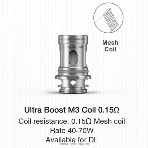 Lost Vape Ultra erősítő tekercsek (5 db) m3 v2 0,15 ohm 42N4D348 - Lost Vape Budapest