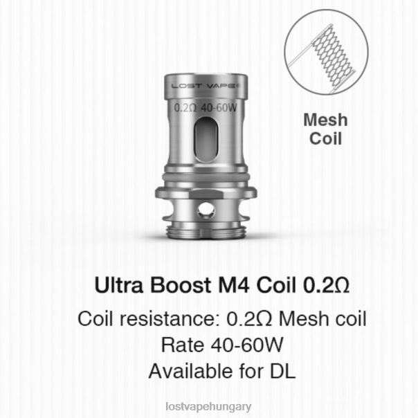 Lost Vape Ultra erősítő tekercsek (5 db) m4 v2 0,2 ​​ohm 42N4D349 - Lost Vape Pods Near Me