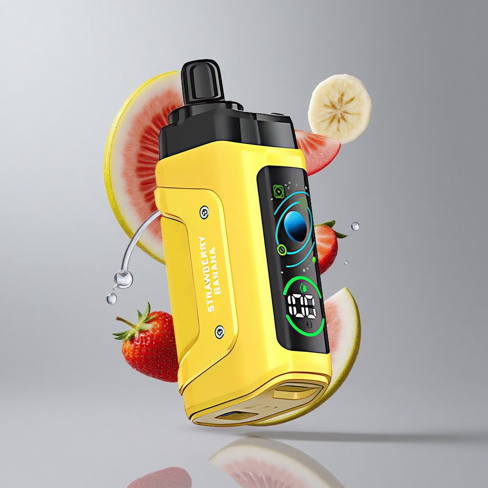 Razz Bar 45000 Puffs Egyszer Használatos Vape Eper Banán Beállítható Légáramlás