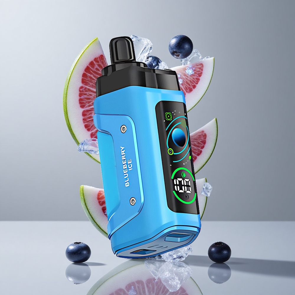 Razz Bar 45000 Puffs Egyszer használható e-cigaretta Áfonya Jég Beállítható levegőáramlás