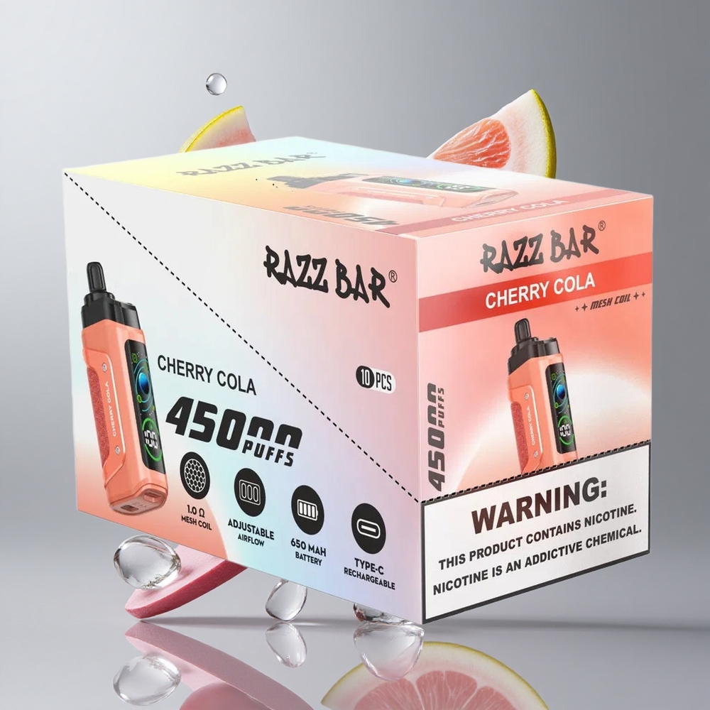 Razz Bar 45000 Puffs Eldobható vape Meggy Kóla és Áfonya