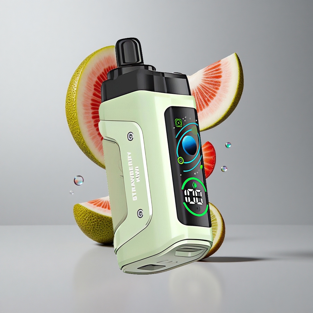 Razz Bar 45000 Puffs Elszívható E-cigaretta Eper-Kiwi Íz, 1.0 Ohm Mesh Coil, Beállítható Levegőáramlás