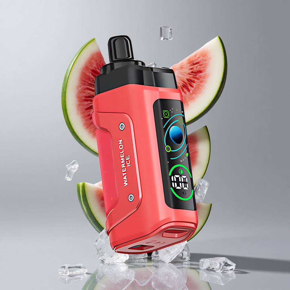 Razz Bar 45000 Puffs Elszívható E-cigaretta Görögdinnye-Jég Íz, Beállítható Légáramlás