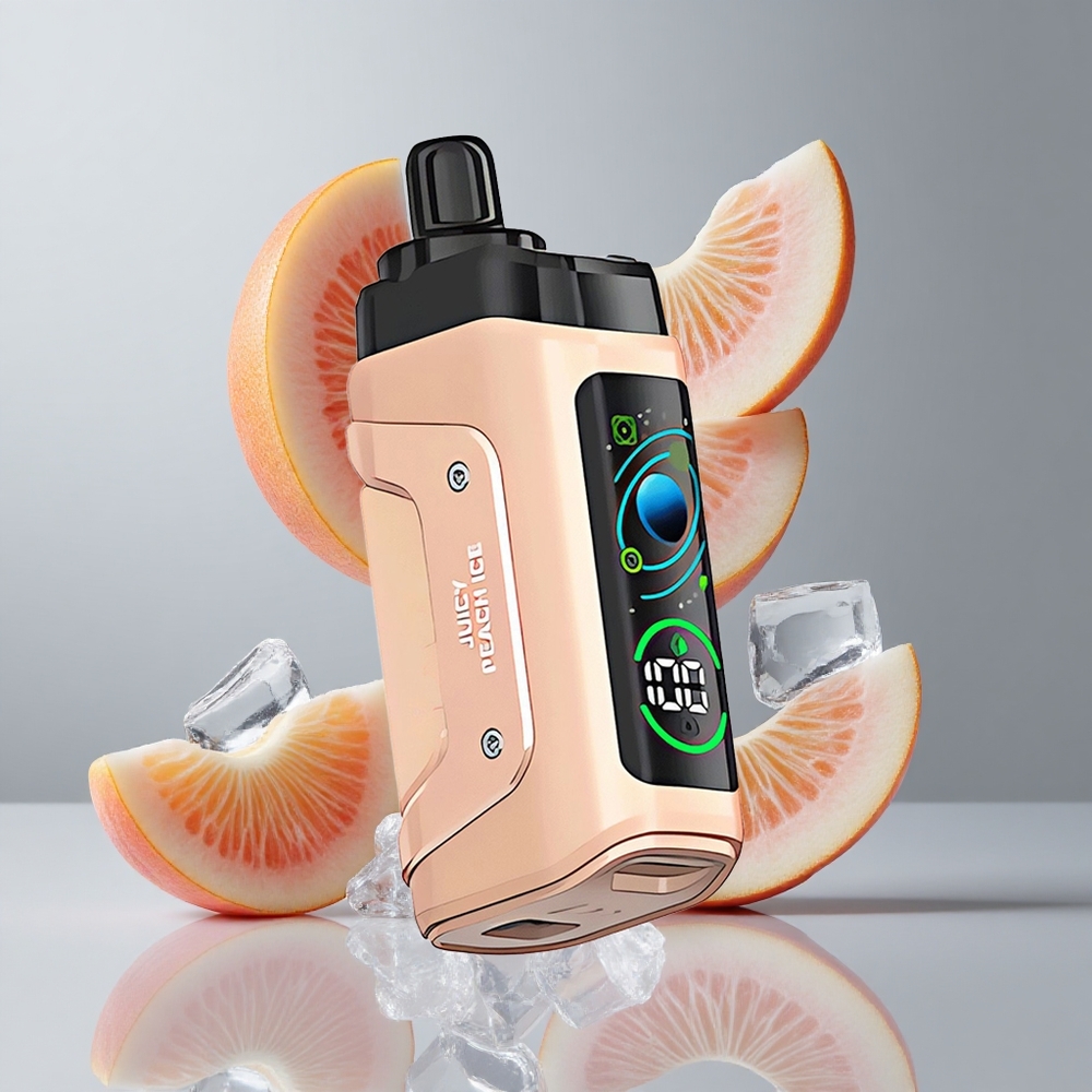 Razz Bar 45000 Puffs Elszívható E-cigaretta Juicy Peach Ice és Adjustable Airflow