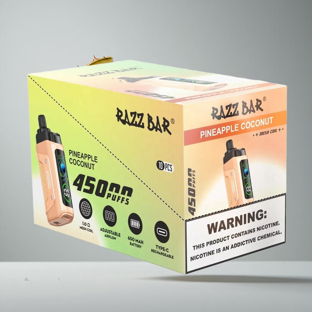 Razz Bar 45000 Puffs Elszívható E-szigi Ananász-Kókusz Beállítható Légáramlással