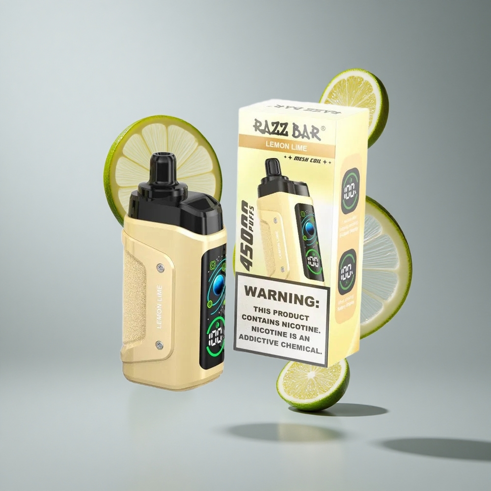 Razz Bar 45000 Puffs Elszívható E-szigi Citrom Lime és Málna íz