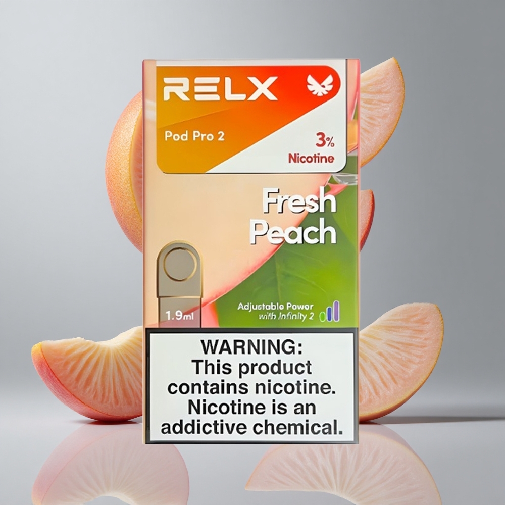 RELX Pod Pro 2 600 Puffs Friss Őszibarack 1,9ml tartály, 3% nikotin