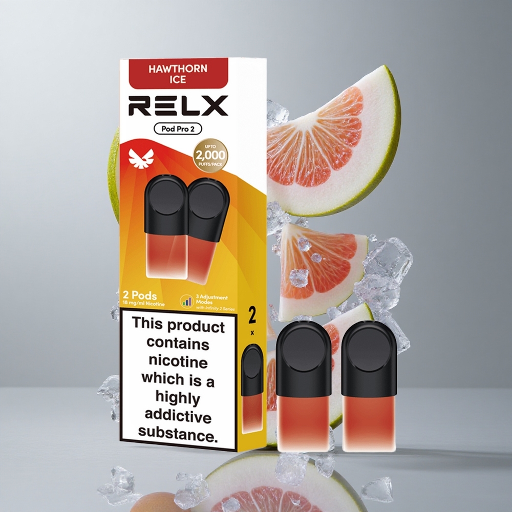 RELX Pod Pro 2 600 Puffs Málna Jég 1,9ml-es tartály, 1,8% nikotintartalom