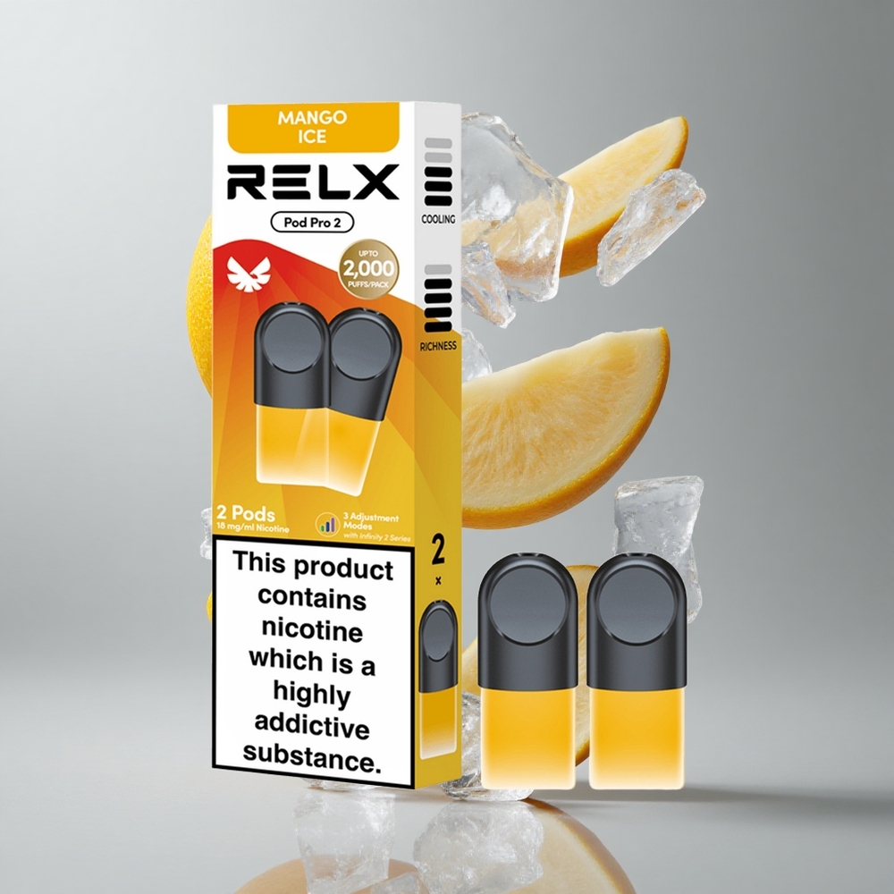 RELX Pod Pro 2 600 Puffs Mango Jég 1,9ml tartály, 1,8% nikotintartalom
